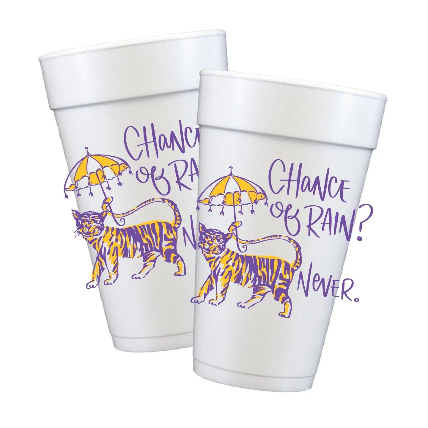 LSU Styrofoam Cups - 3 Styles