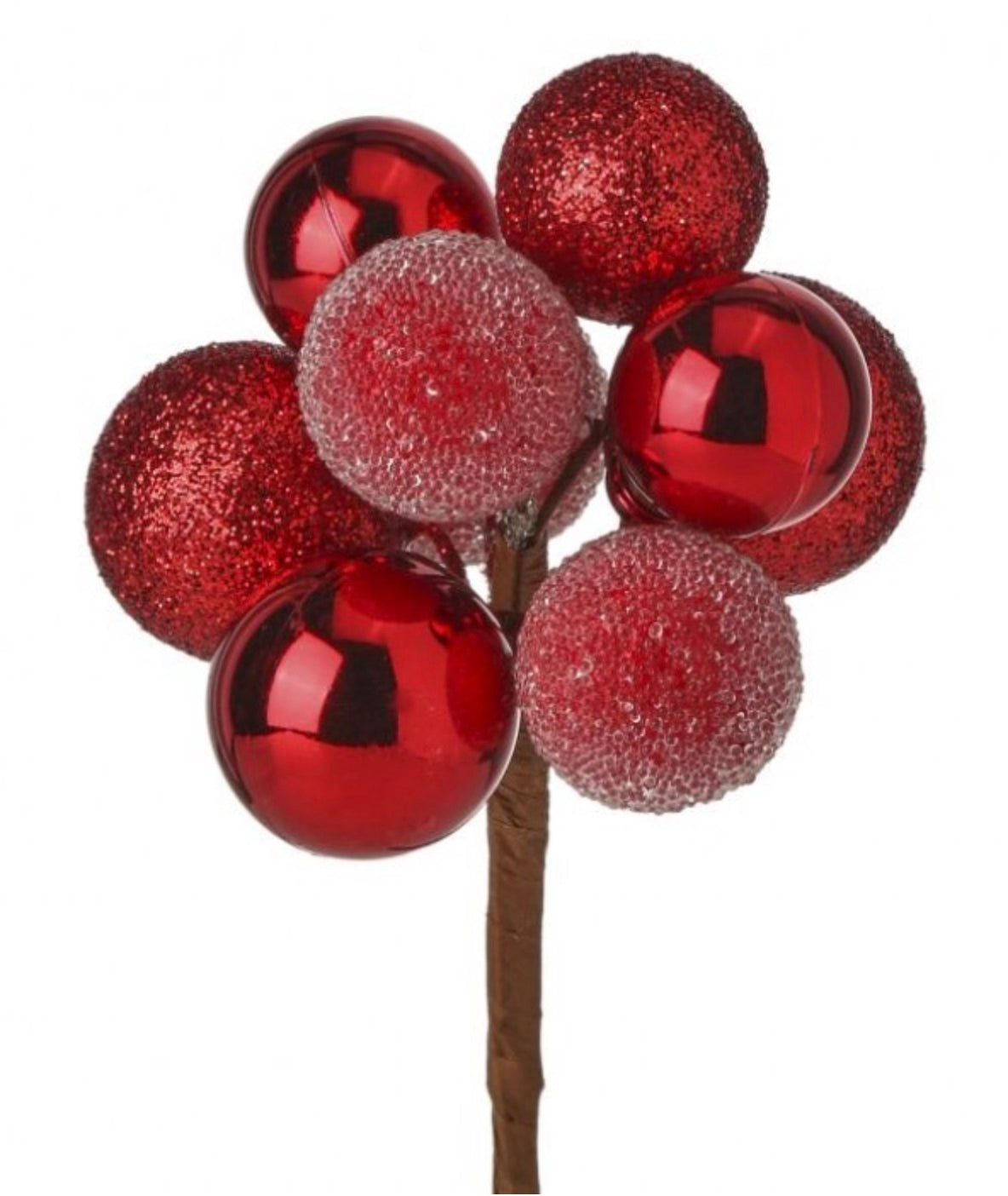 7" Bead/Shiny/Matte Ball Pick – Gold & Red