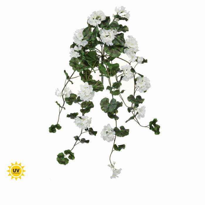 36” Natural Touch Summer Hanging Geranium Plant, 2 Colors