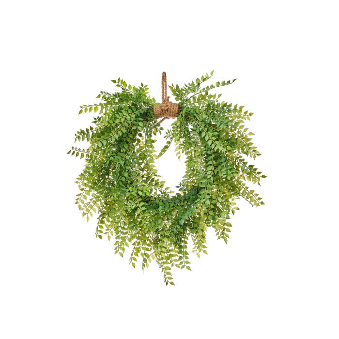 24” Italian Ruscus Heart Wreath