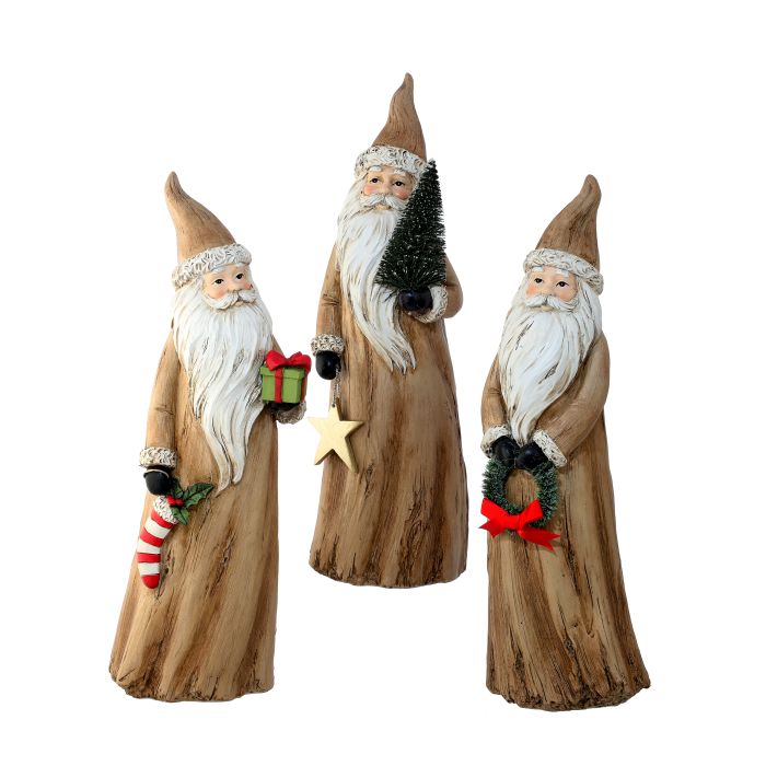 12” Resin Country Santa, 3 Styles