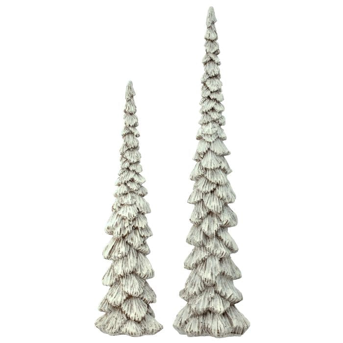 18.5" & 23.5" Resin Winter Forest Trees