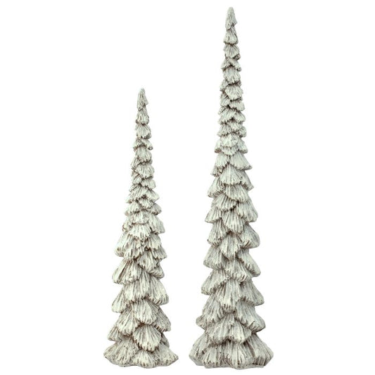 18.5" & 23.5" Resin Winter Forest Trees