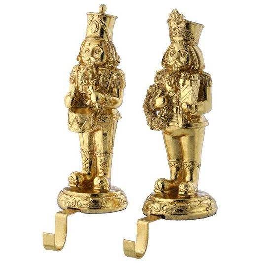 10.5" Resin Nutcracker Stocking Holder, 2 Styles