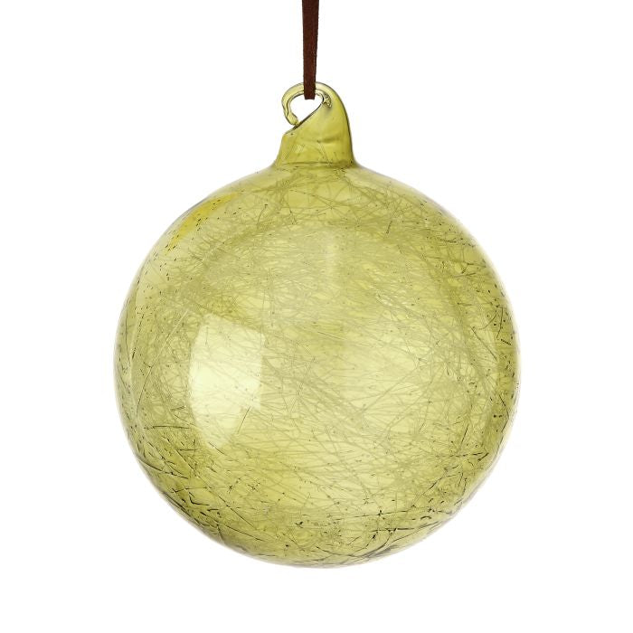 4" Spun Glass Ball Ornament, 3 Colors