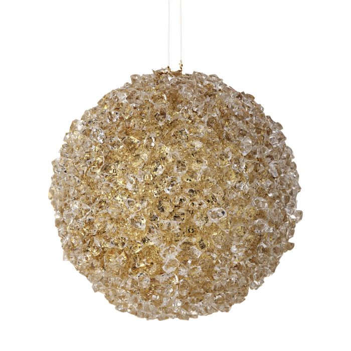 4" Glittered Iced Ball Ornament-2 Colors