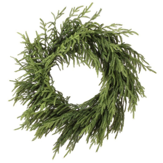 30” & 24” Just Cut Natural Touch Norfolk Pine Wreath- 2 Sizes