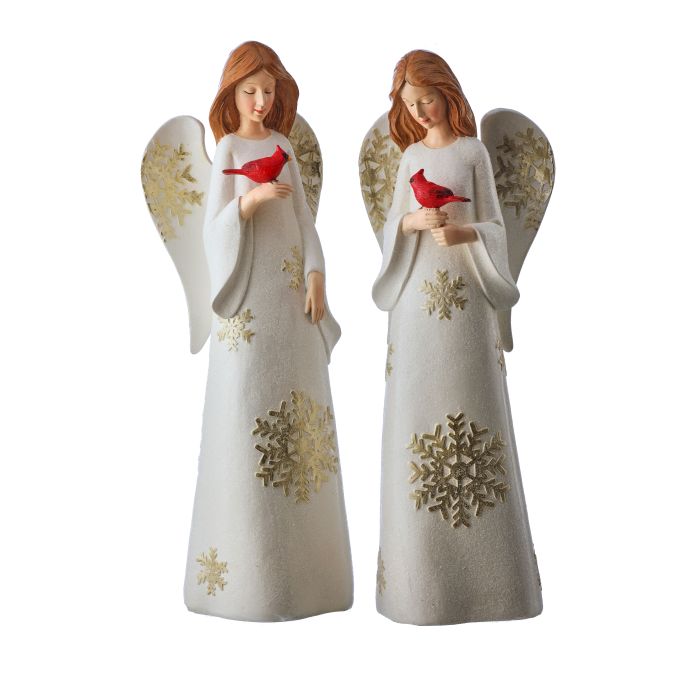 12" Resin Angel w/ Cardinal