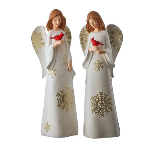 12" Resin Angel w/ Cardinal
