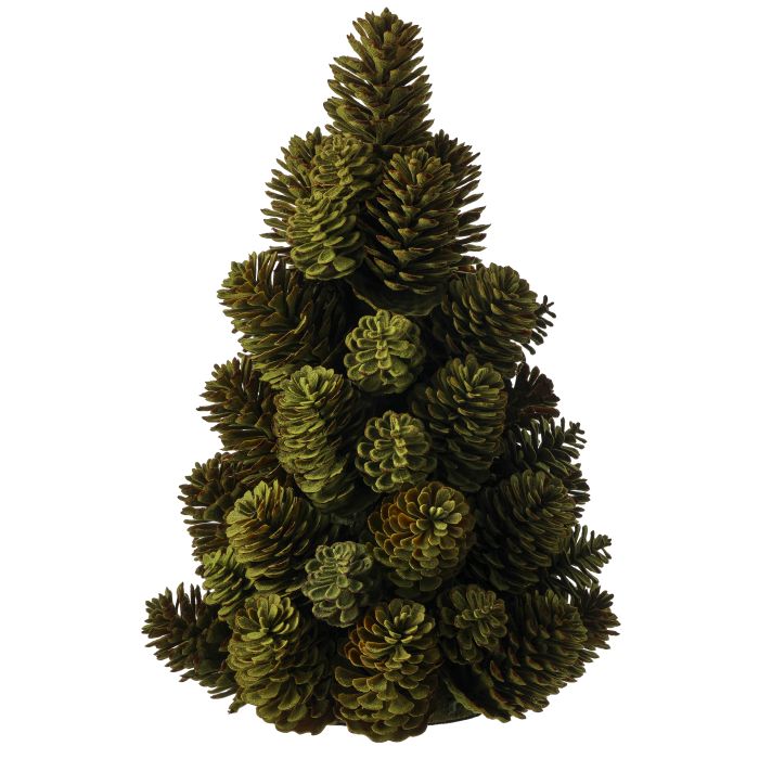 17” & 22” Flocked Pinecone Tree, 2 Sizes