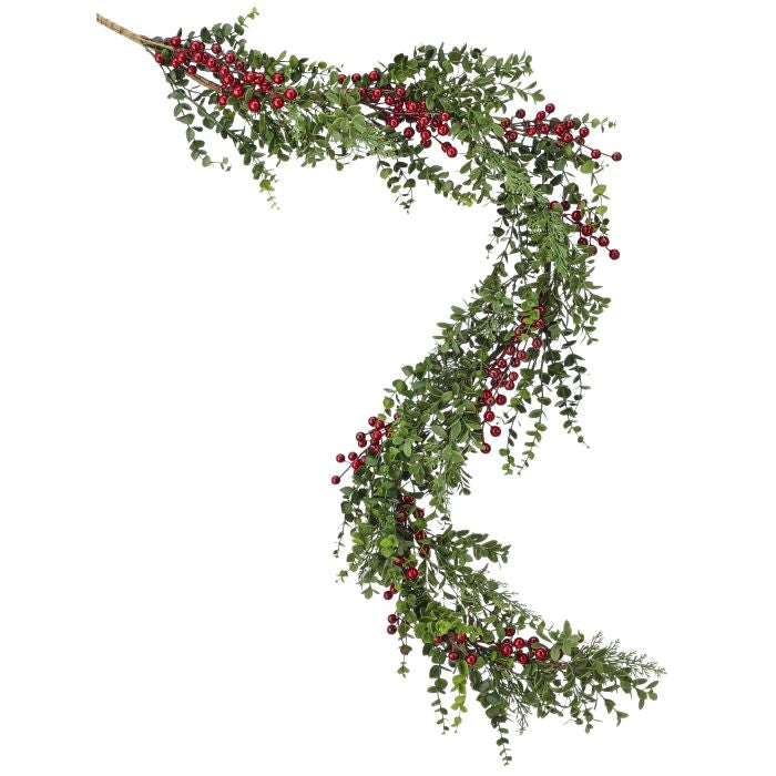 60” Eucalyptus, Pine, and Berry Garland