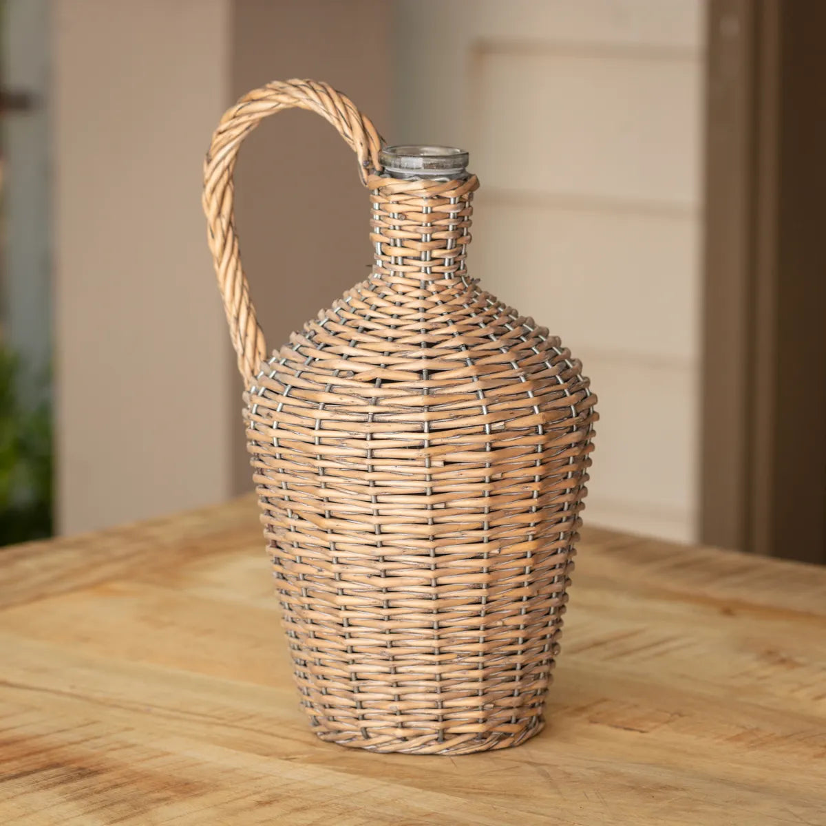 Willow Covered Wine Bottle
