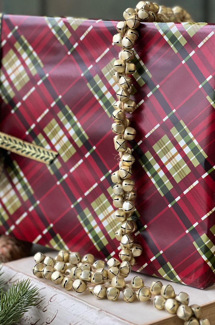4' Gold Jingle All the Way Bell Garland