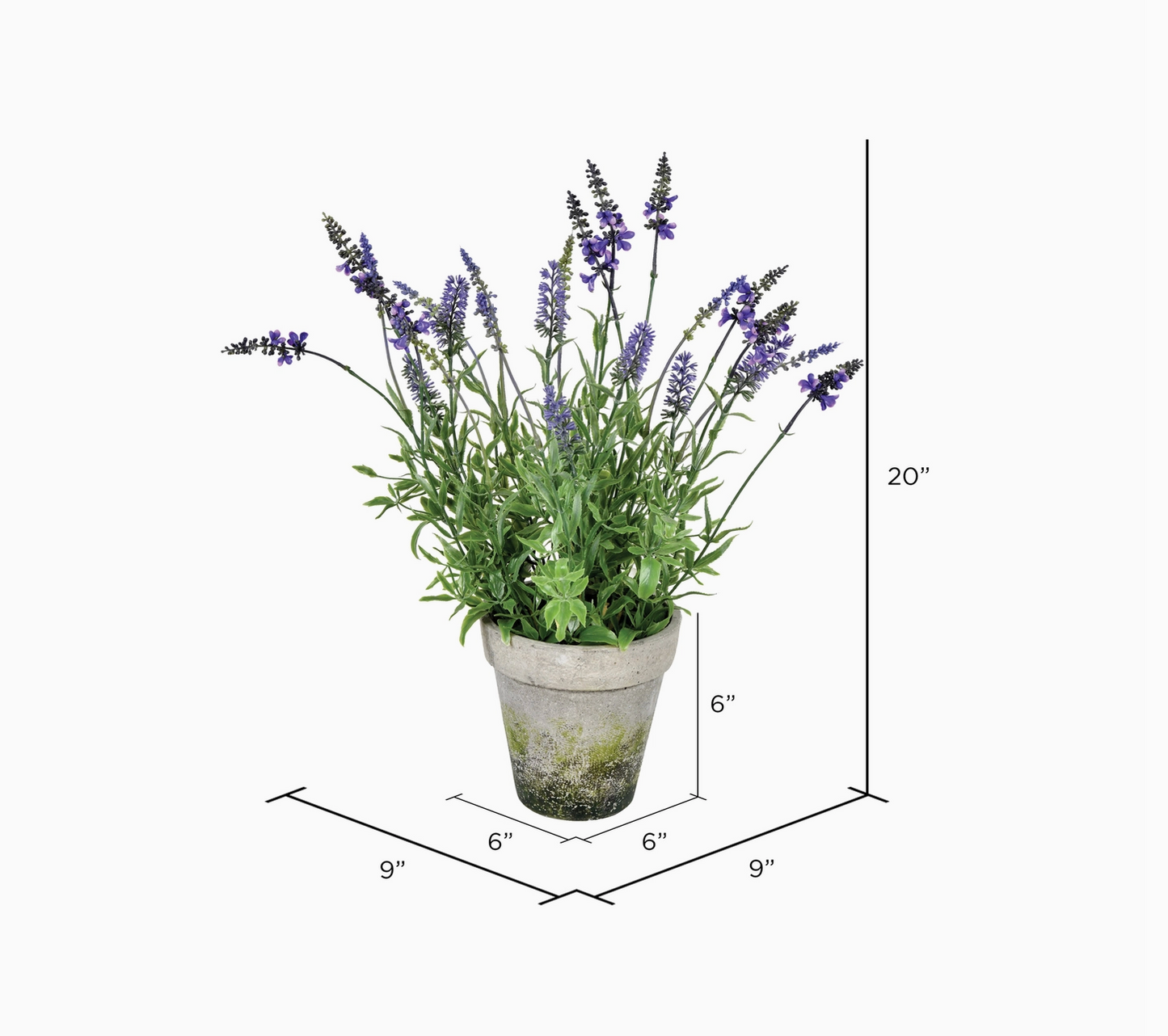20" Artificial Lavender w/ Pot
