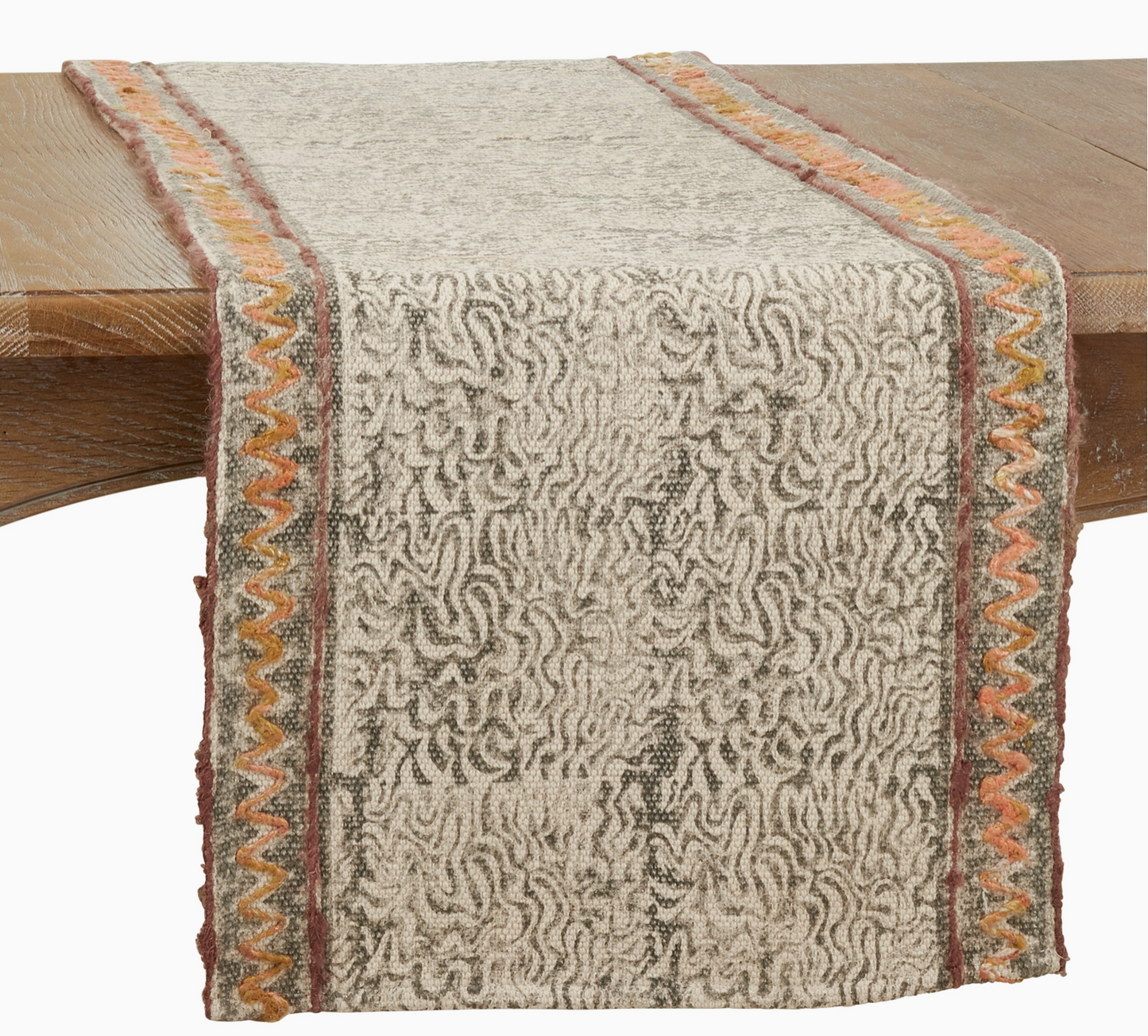 Block Print Embroidered Runner