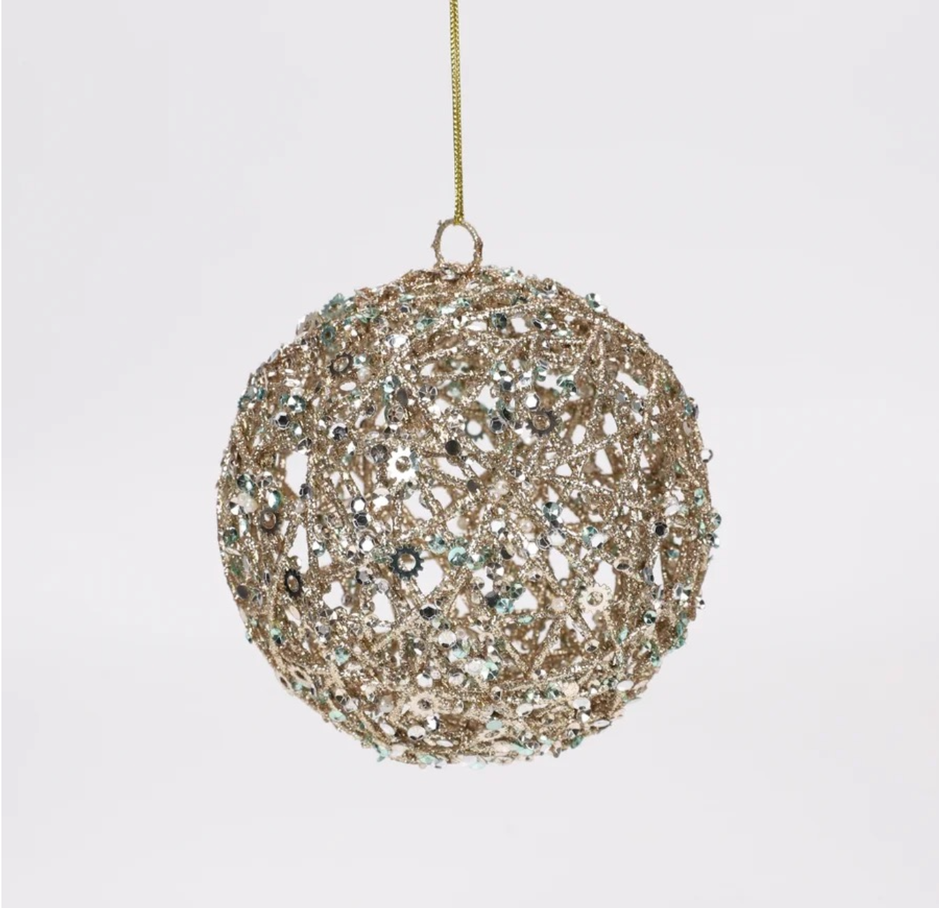 120MM Twiggy Ball Jeweled Ornament