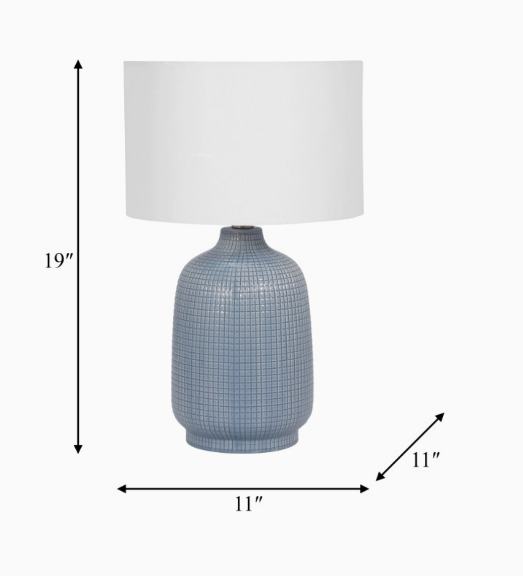 Ceramic Linen Shades Table Lamps (LOCAL PICKUP ONLY)