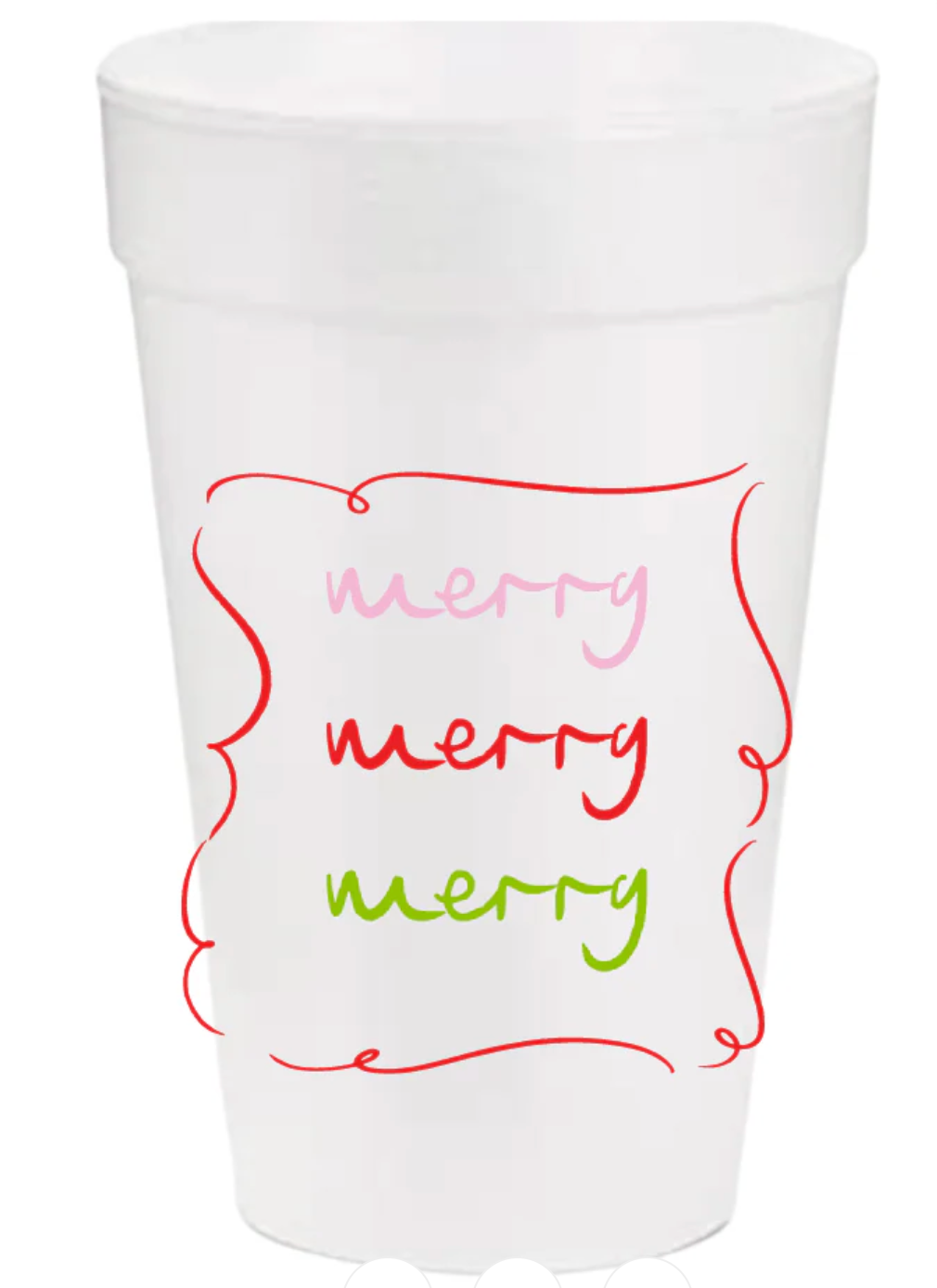 Christmas Styrofoam Cups - 7 Styles