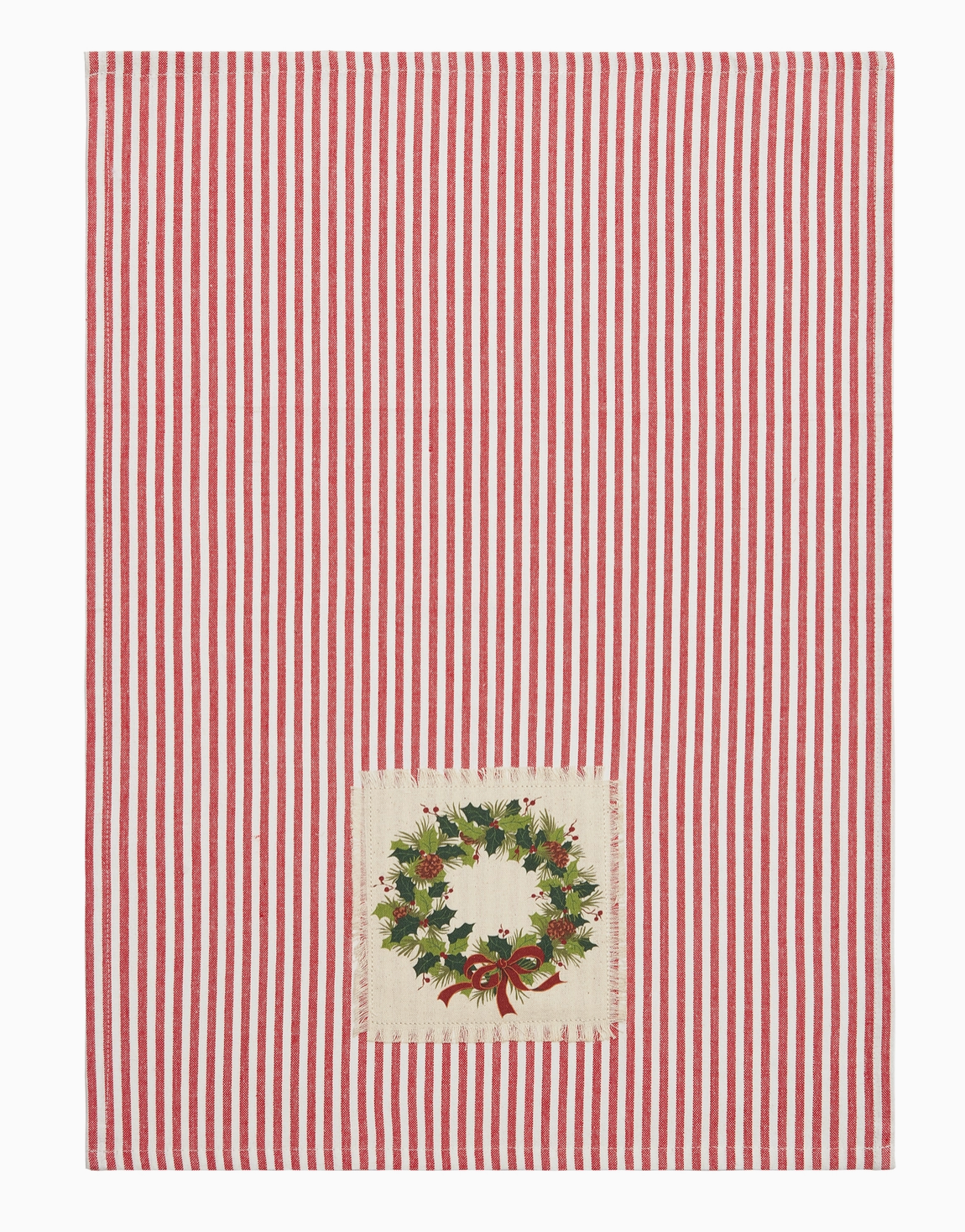 Holiday Patch Stripe Kitchen Towel - 2 Styles