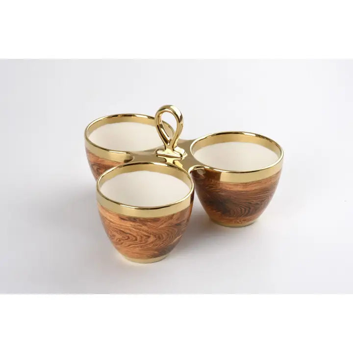 Madera Wood & Gold 3 Part Server
