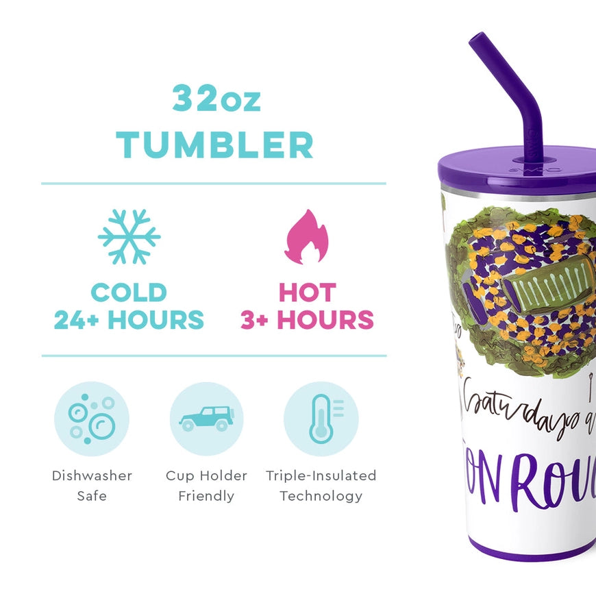 Swig 32oz. Saturdays in Baton Rouge Straw Tumbler