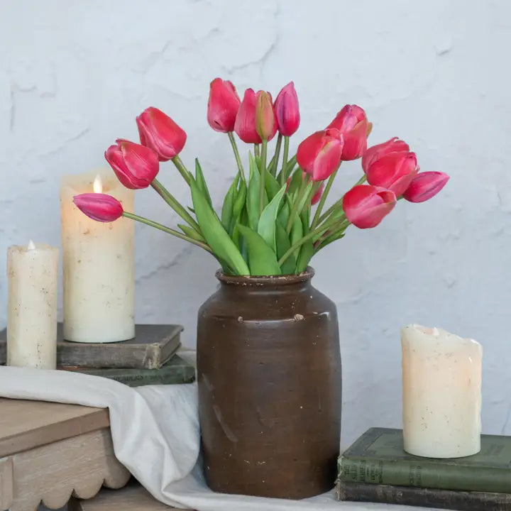 RH 15.75" Bright Pink Tulip Bush
