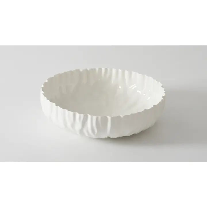 White Porcelain Extra Large Shallow Bowl