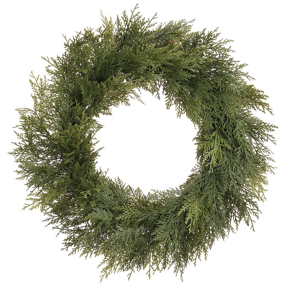 30" Soft Cedar Green Wreath