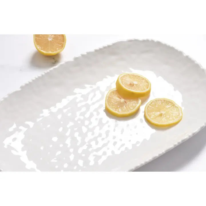 Melamine White Wavy Medium Serving Platter