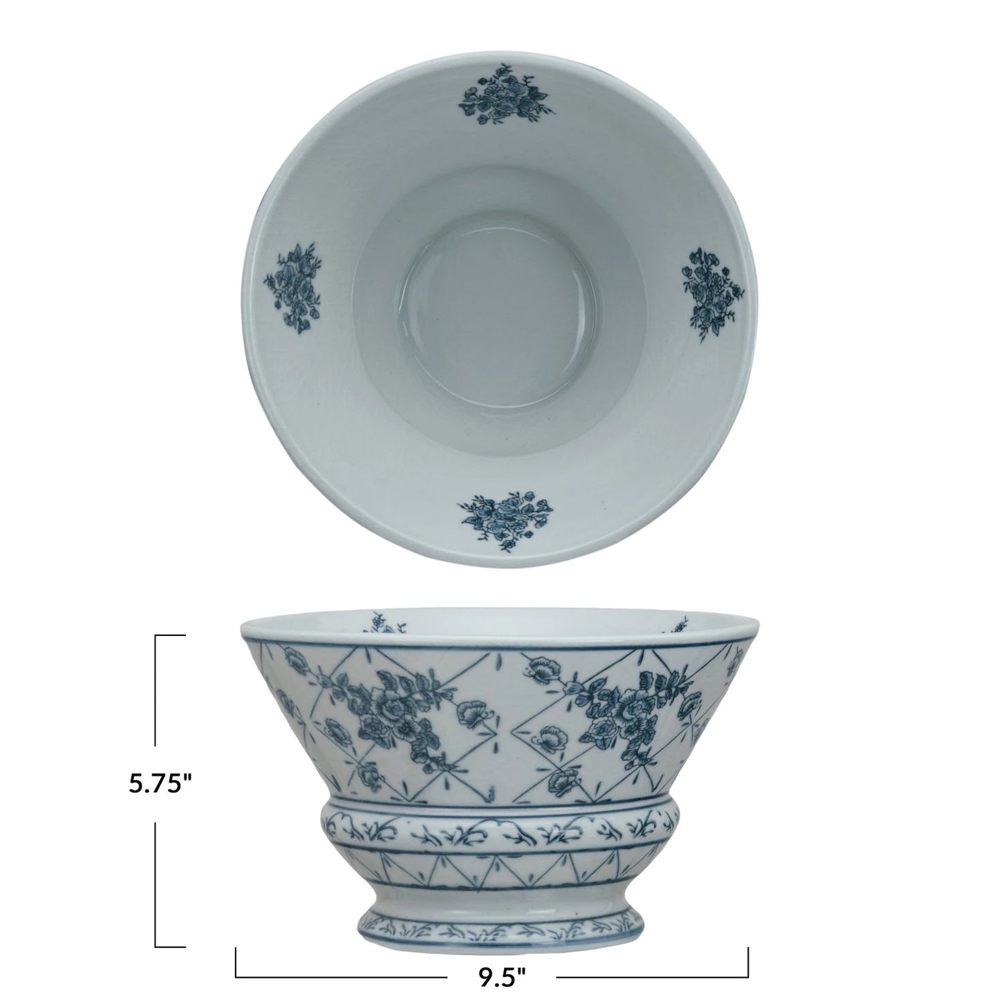 Hand-Painted Vintage Reproduction Planter/Bowl