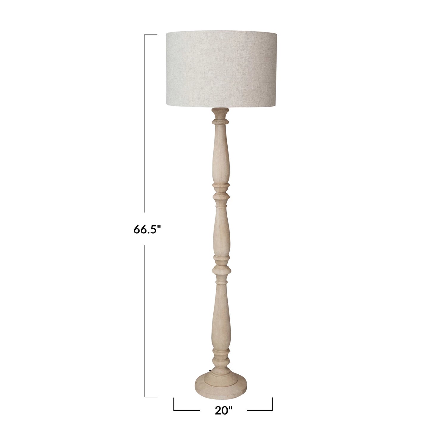 Mango Wood Floor Lamp (LOCAL PICKUP ONLY)