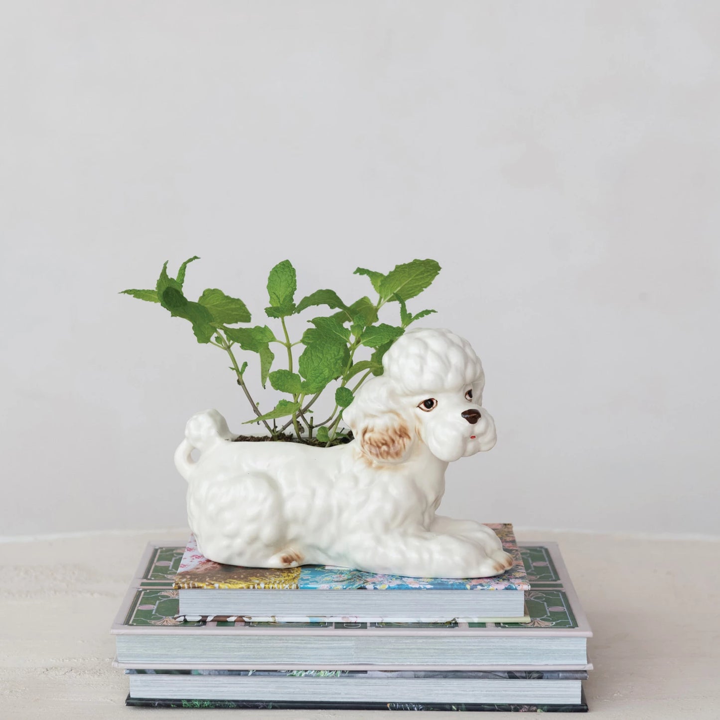 Hand-Painted Vintage Poodle Shaped Planter