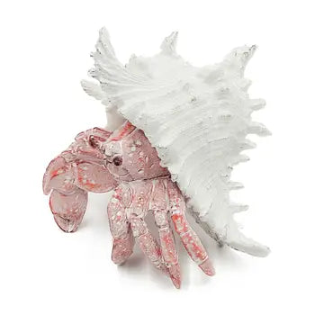Red Hermit Crab Figurine w/ White Shell