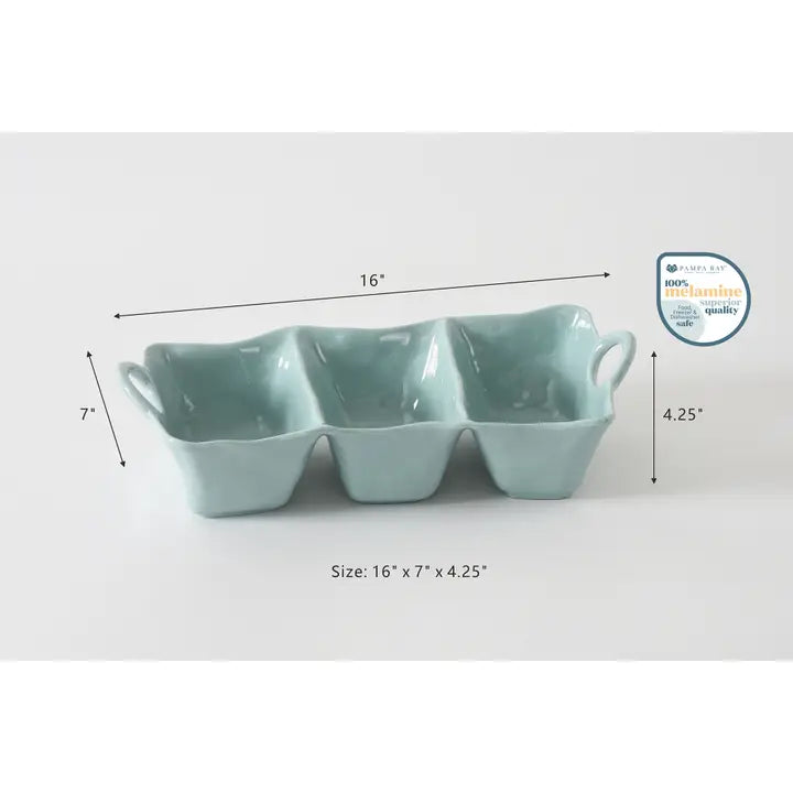 Melamine Aqua 3 Section Deep Server