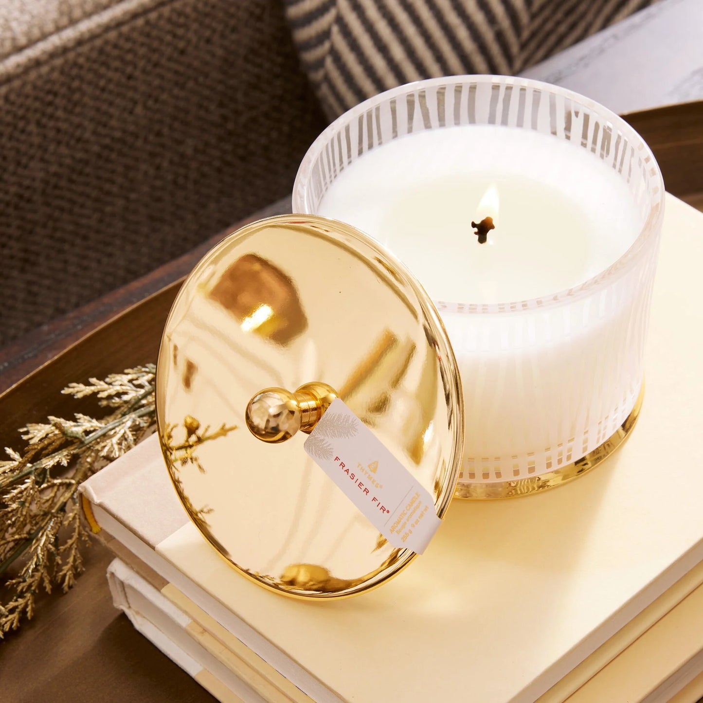 Frasier Fir Gilded Frosted Wood Grain 9oz. Candle