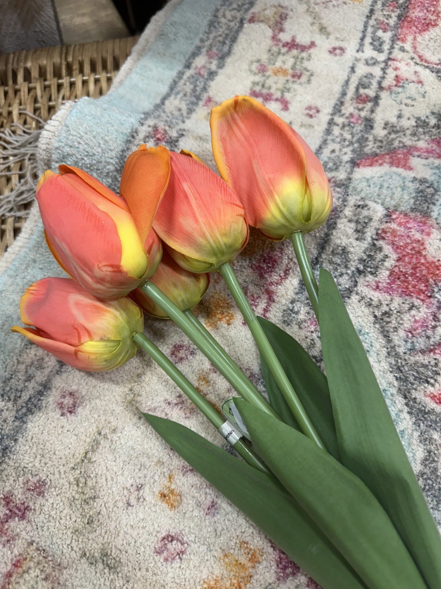20" Orange Natural Touch Dutch Tulip Stem