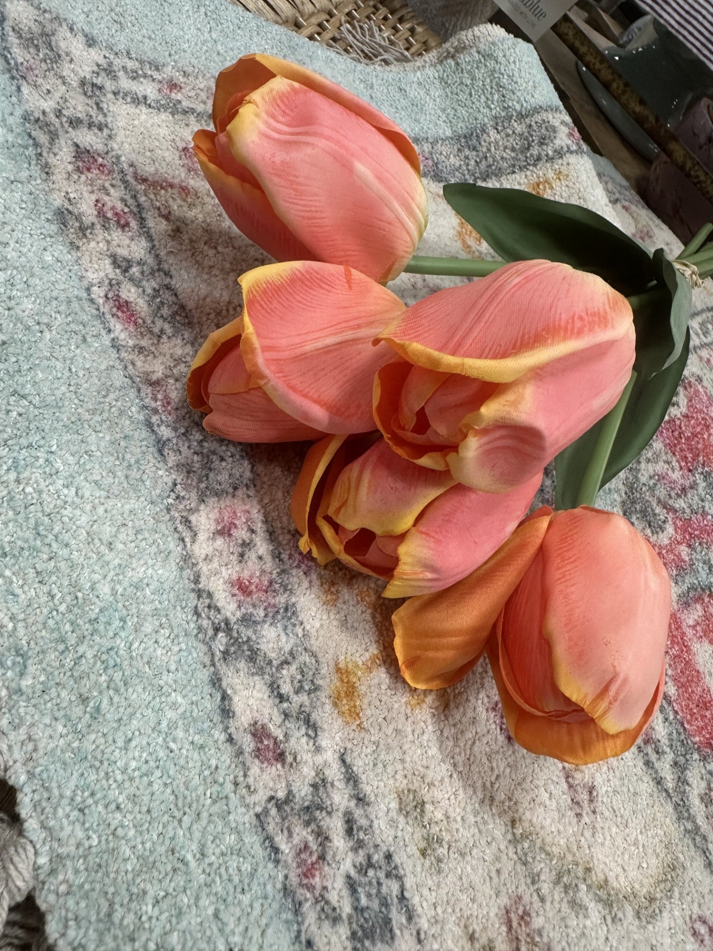 20" Orange Natural Touch Dutch Tulip Stem