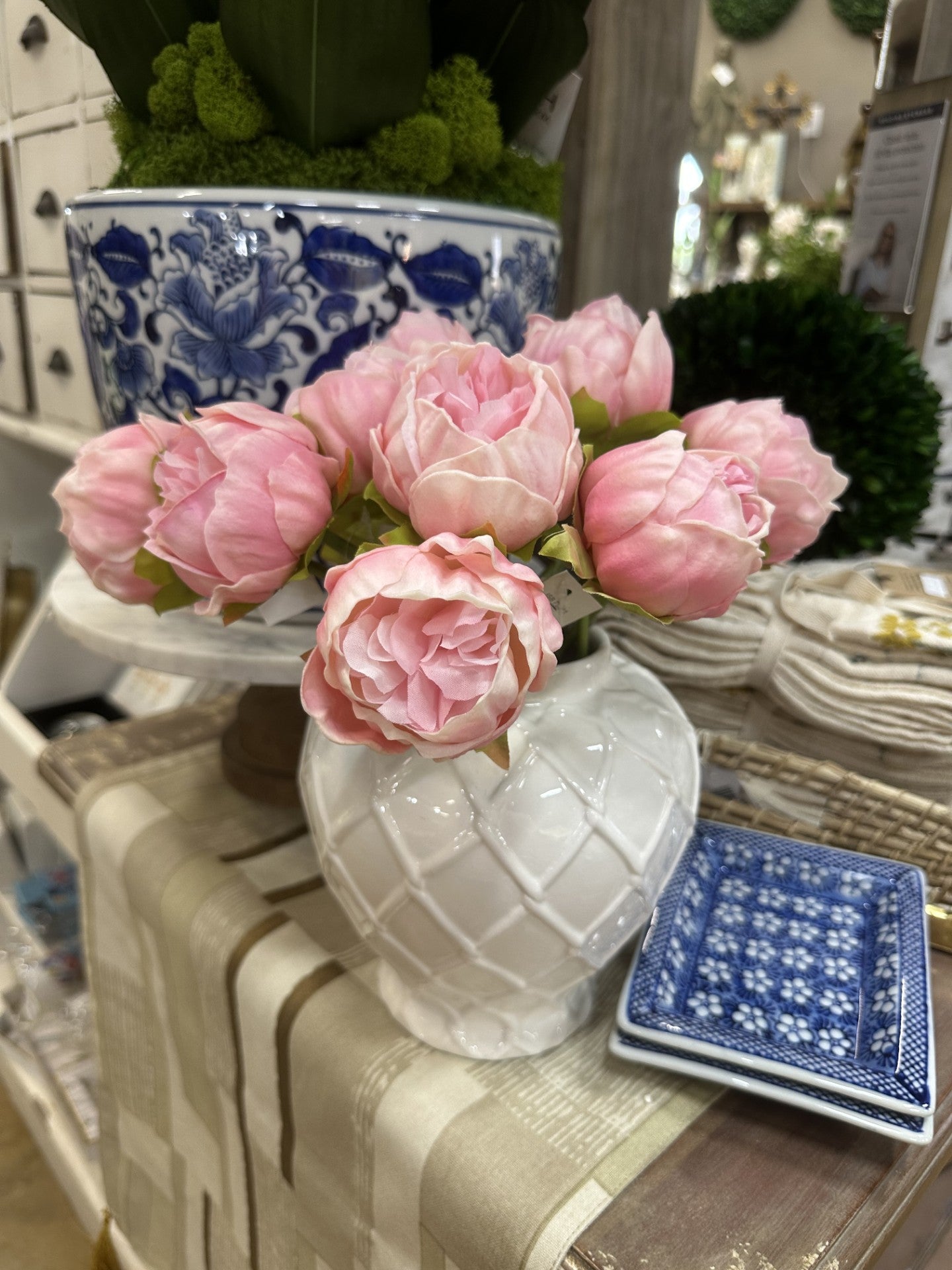10" Light Pink Peony Single Stem