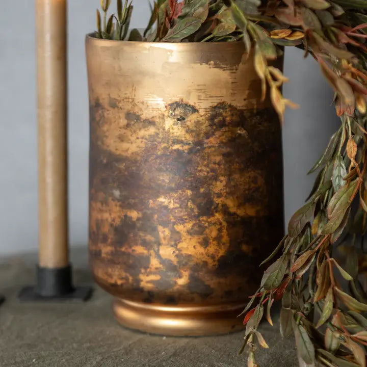 7.5" Rusted Copper Desert Vase