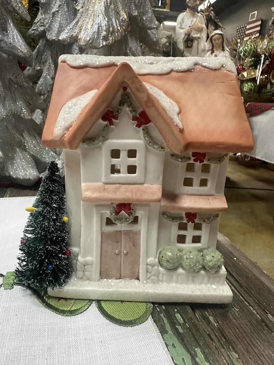 Ceramic Light Up Christmas Village House