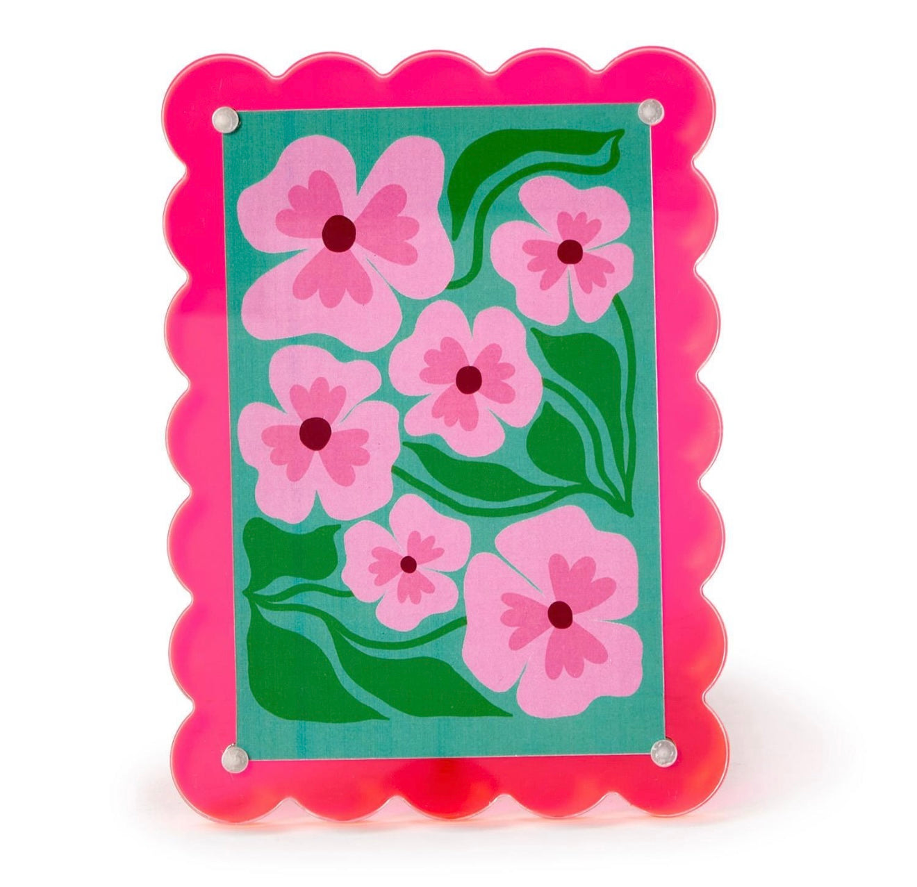Color Pop 4”x6” Scalloped Edge Acrylic Photo Frame