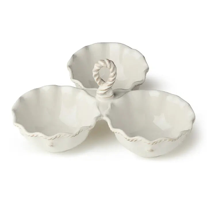 Heritage 3 Section Condiment Server w/ Artisan Handle