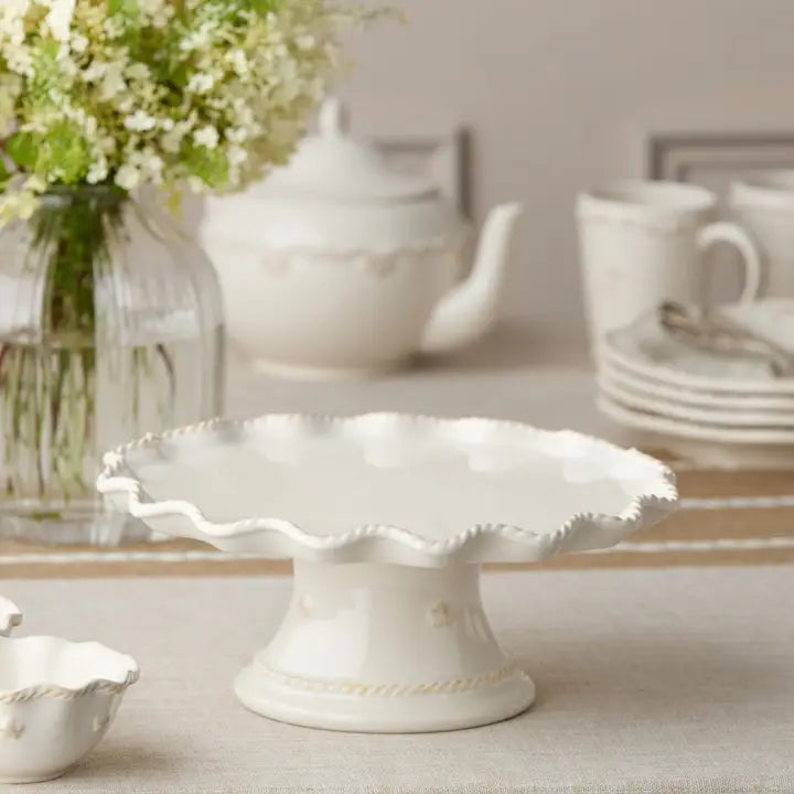 Heritage Stoneware Footed Cake Plate