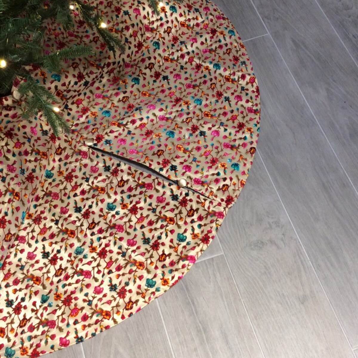 64" Burnt Velvet Floral Tree Skirt