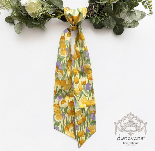 54" Yellow Tulip Poplin Watercolor Sash