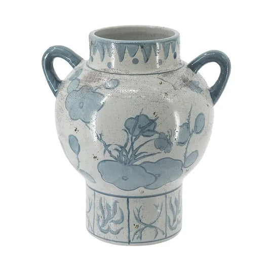 Blue & White Decorative Ceramic Flower Vase