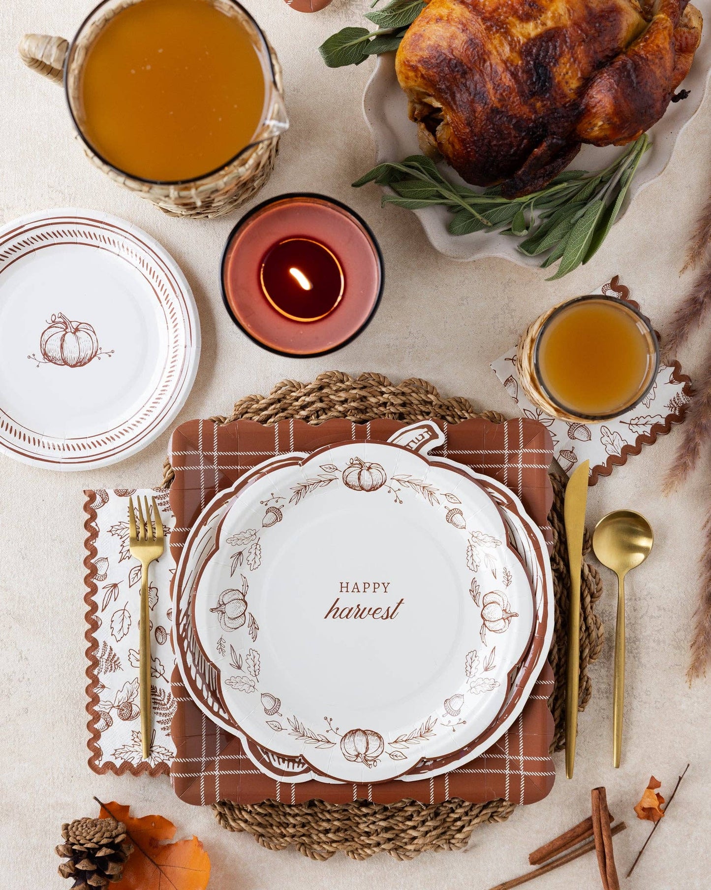 Fall Foliage Dinner Paper Napkins
