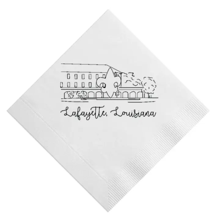 UL Fleur De Lis Beverage Napkins