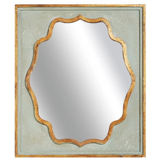 23.5" Blue Abstract Inlay Mirror
