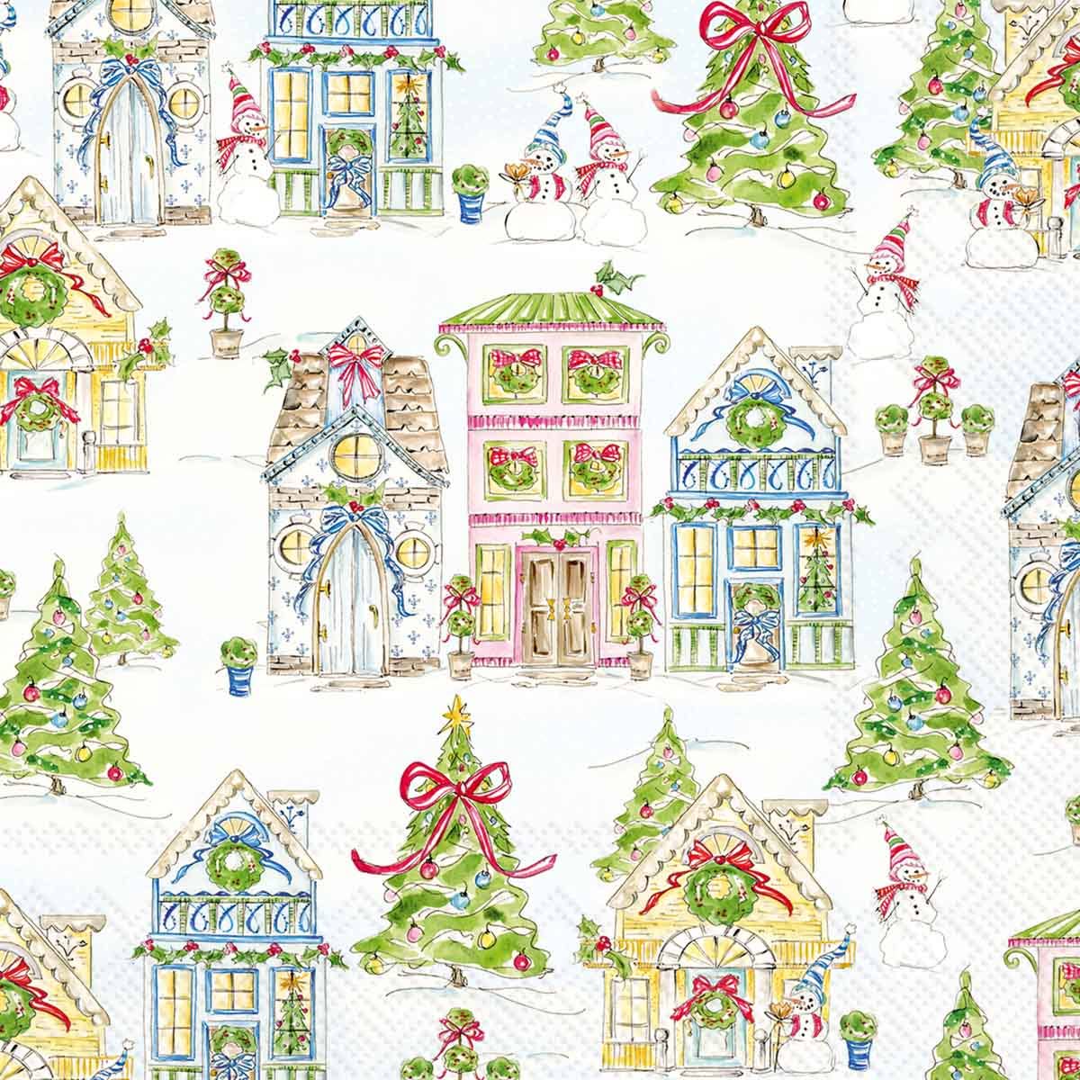Paper Cocktail Napkins: Gingerbread House Rosanne Beck